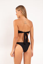 Load image into Gallery viewer, Model Back: Rio De Sol Bottom Bottom Shimmer-Black Leblon