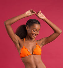 Load image into Gallery viewer, Image 12: Rio De Sol Top Top Dots-Orange Frufru