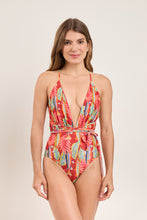 Load image into Gallery viewer, Model Front: Rio De Sol One-Piece Sea-Bloom New Vegas