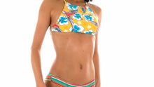 Load and play video in Gallery viewer, Video: Rio De Sol Top Soutien Canarinho Sporty