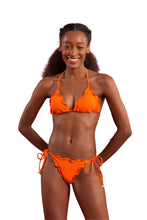 Load image into Gallery viewer, Model Front: Rio De Sol Bottom Bottom Dots-Orange Frufru