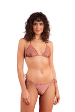 Load image into Gallery viewer, Model Front: Rio De Sol Top Top Shimmer-Copper Frufru
