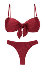 Load image into Gallery viewer, Product Front: Rio De Sol Set Set Shimmer-Divino Bandeau-Knot Nice-Fio
