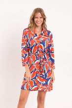 Load image into Gallery viewer, Model Front: Rio De Sol Shirtdress Leaves Chemise
