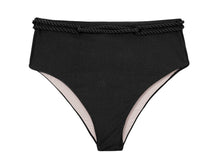 Load image into Gallery viewer, Product Front: Rio De Sol Bottom Bottom Shimmer-Black Hotpants
