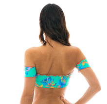 Load image into Gallery viewer, Image 06: Rio De Sol Top Top Acqua Flora Off Shoulder
