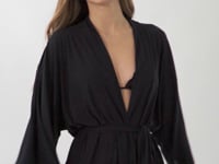 Load and play video in Gallery viewer, Video: Rio De Sol Kaftans / Cover Ups Black Kimono
