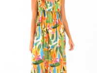 Load and play video in Gallery viewer, Video: Rio De Sol Beach Dresses Tropical Long Dress Chiara
