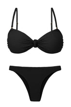 Load image into Gallery viewer, Product Front: Rio De Sol Set Set Bora-Black Bandeau-Joy Leblon

