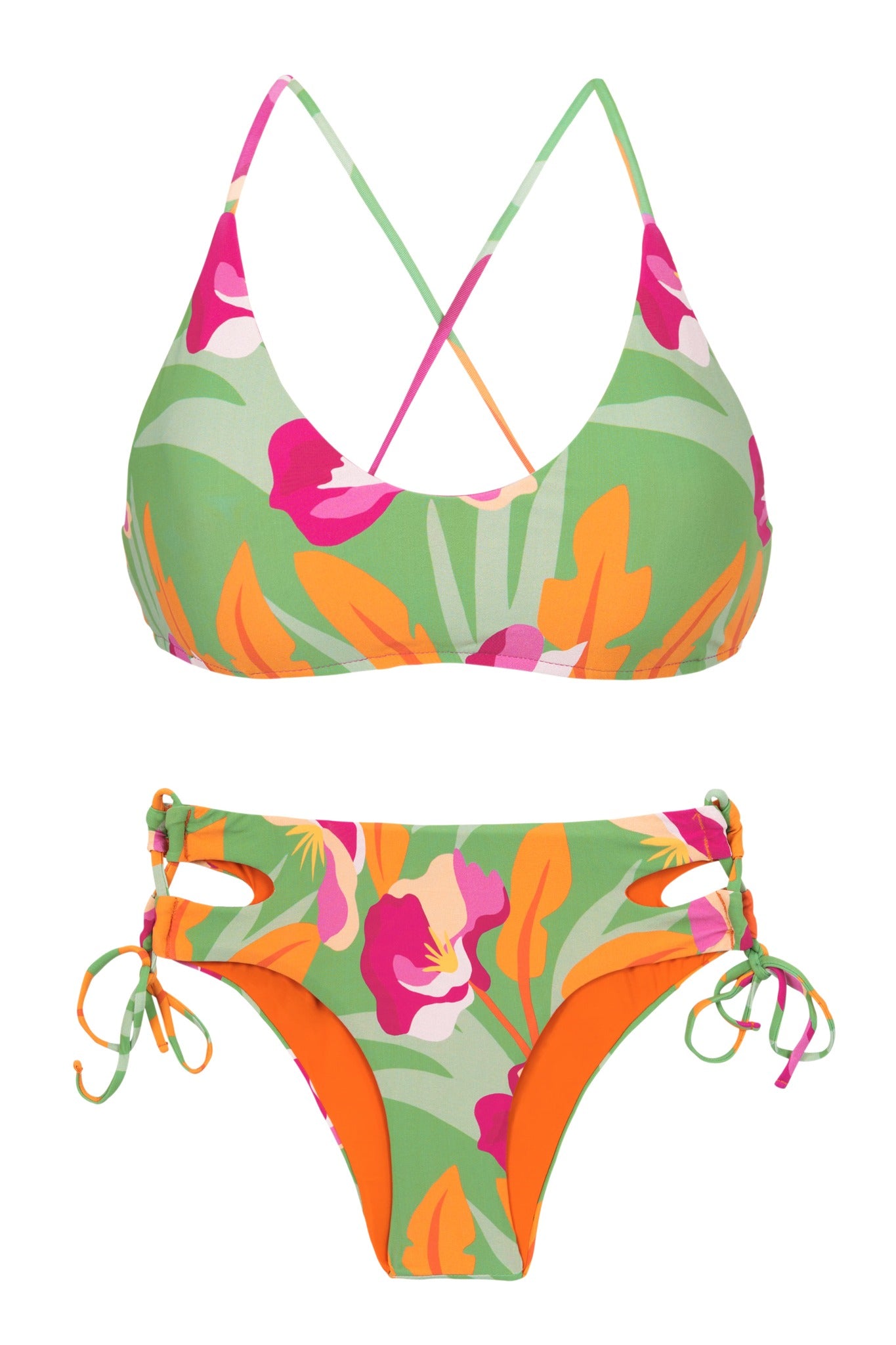 Product Front: Rio De Sol Set Set Green-Bloom Bralette Madrid