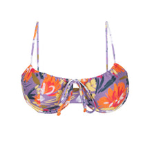 Load image into Gallery viewer, Product Front: Rio De Sol Top Top Garden-Flower Balconet-Tie
